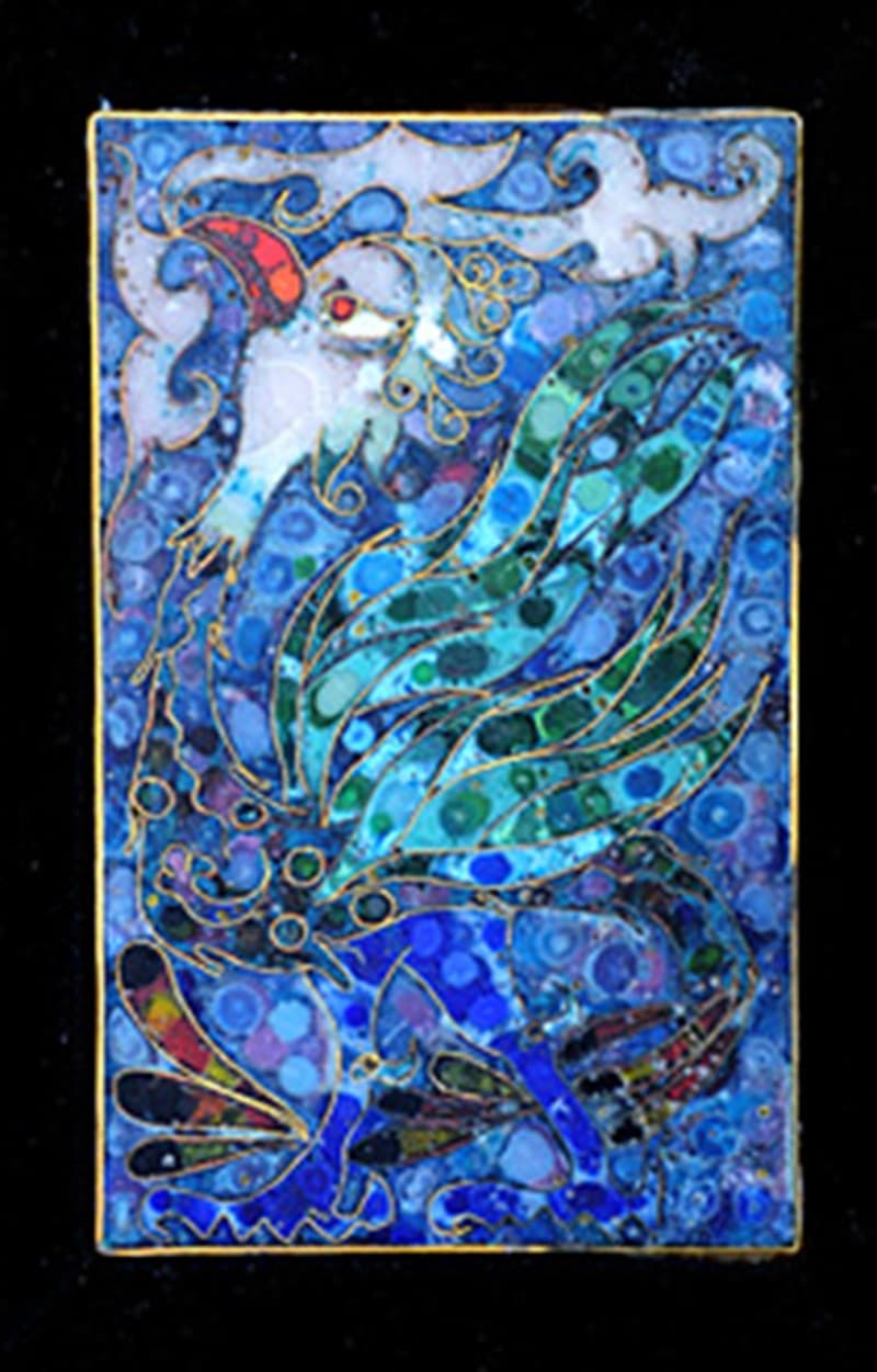 
							 A madarakban vonuló csillagos égbolt képei: Gyöngy Enikő zománcművész, Debrecen 
							