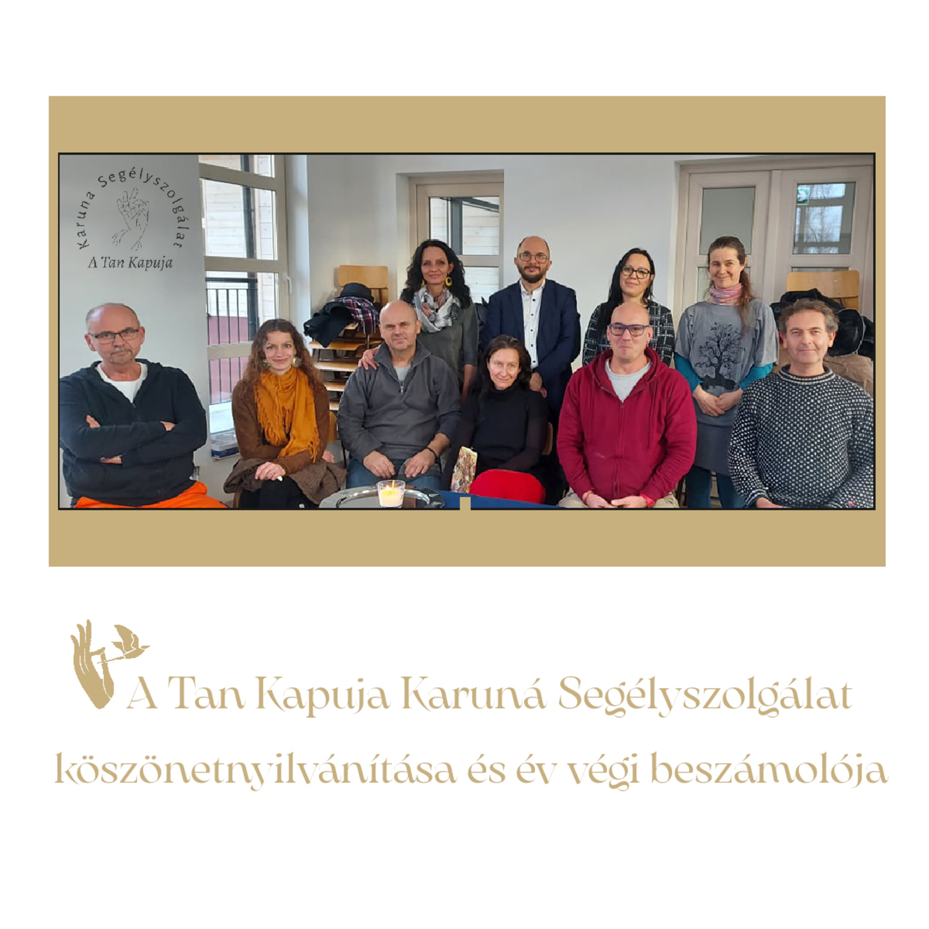 A Tan Kapuja Karuná Segélyszolgálat köszönetnyilvánítása és év végi beszámolója