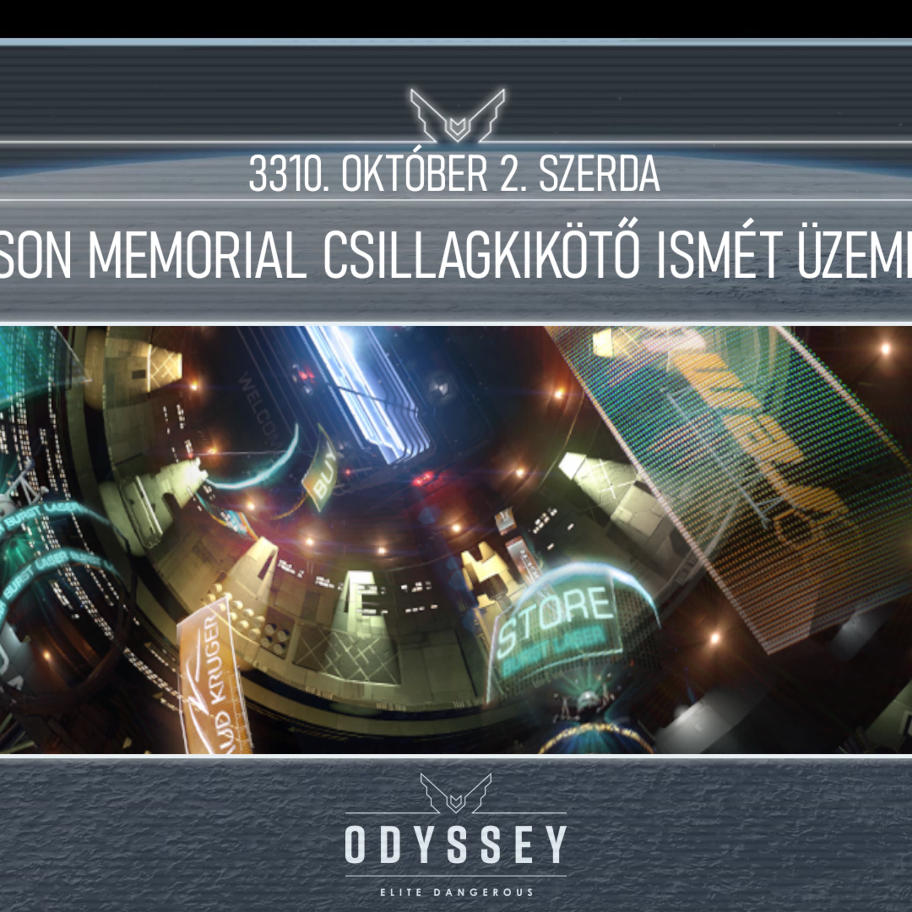 Galnet hírek: 3310. október 2. szerda Jameson Memorial csillagkikötő ismét üzemképes