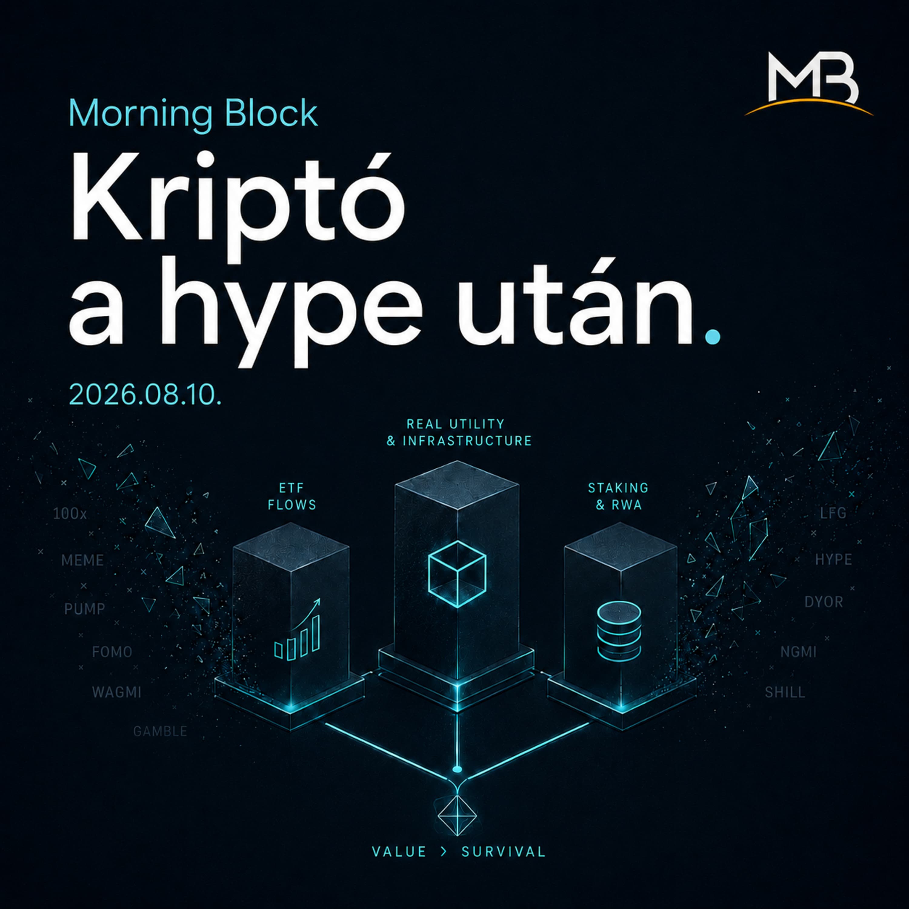 Morning Block: Kriptó a hype után. 2026.08.10.