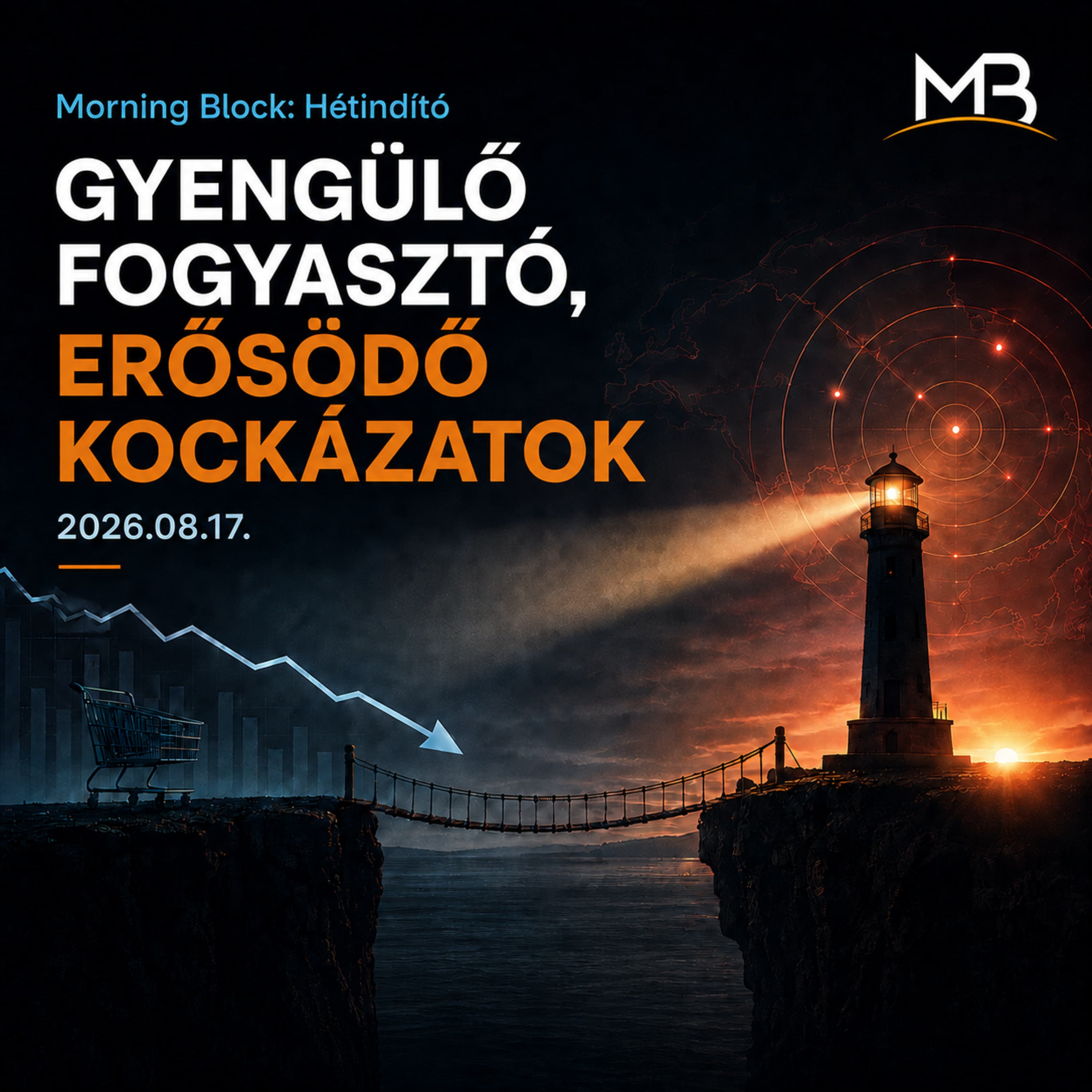 Morning Block: Gyengülő fogyasztó, erősödő kockázatok. 2026.08.17.