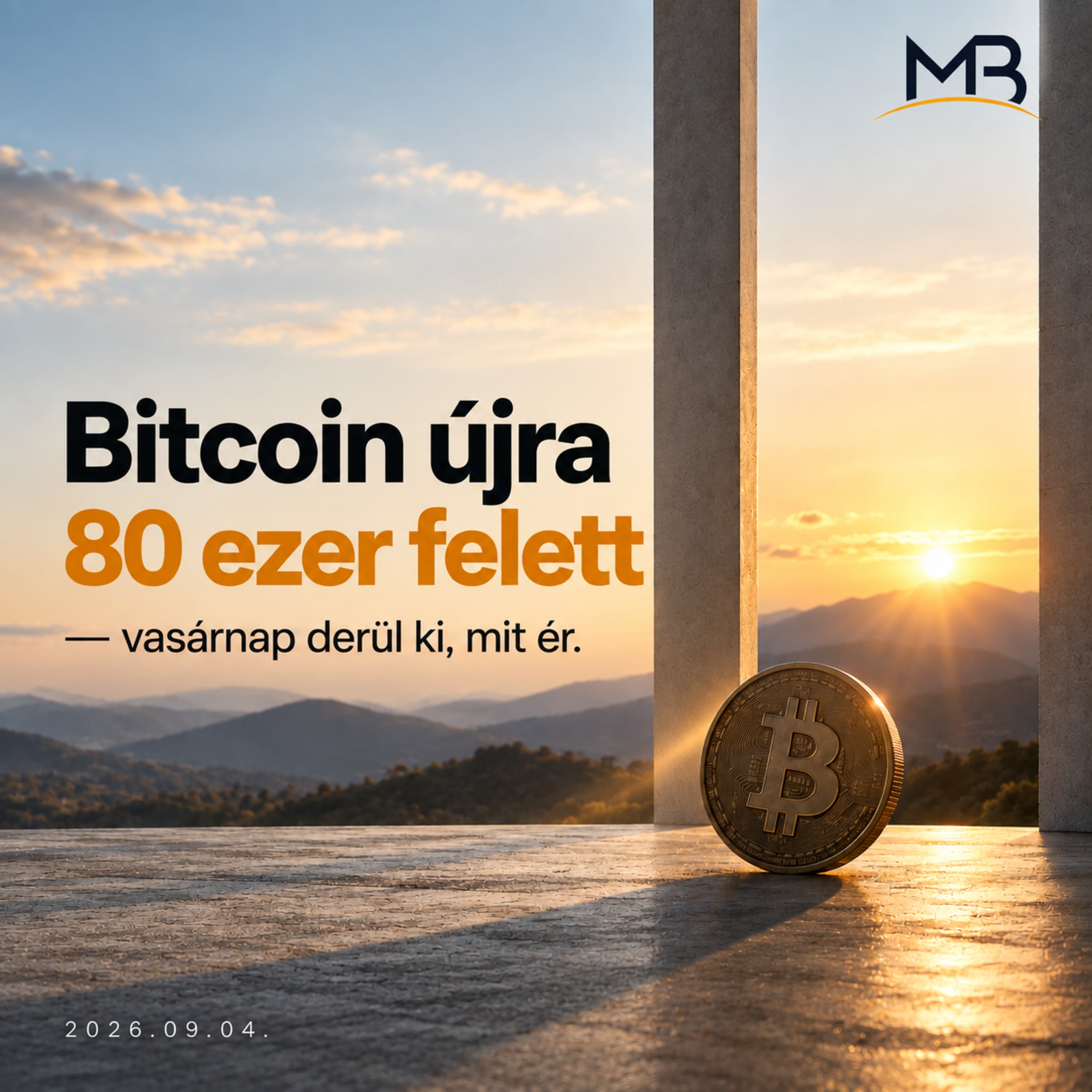 Morning Block: Bitcoin újra 80 ezer felett – vasárnap derül ki, mit ér. 2026.09.04.